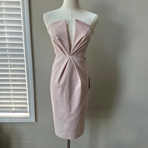 NWT Tobi Into The Night Strapless Dress in Blush - Picture 2 of 10
